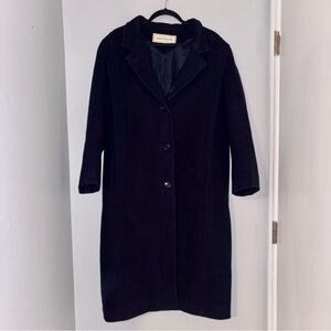 Vintage Mackintosh Navy Wool Coat Made In USA Long Overcoat